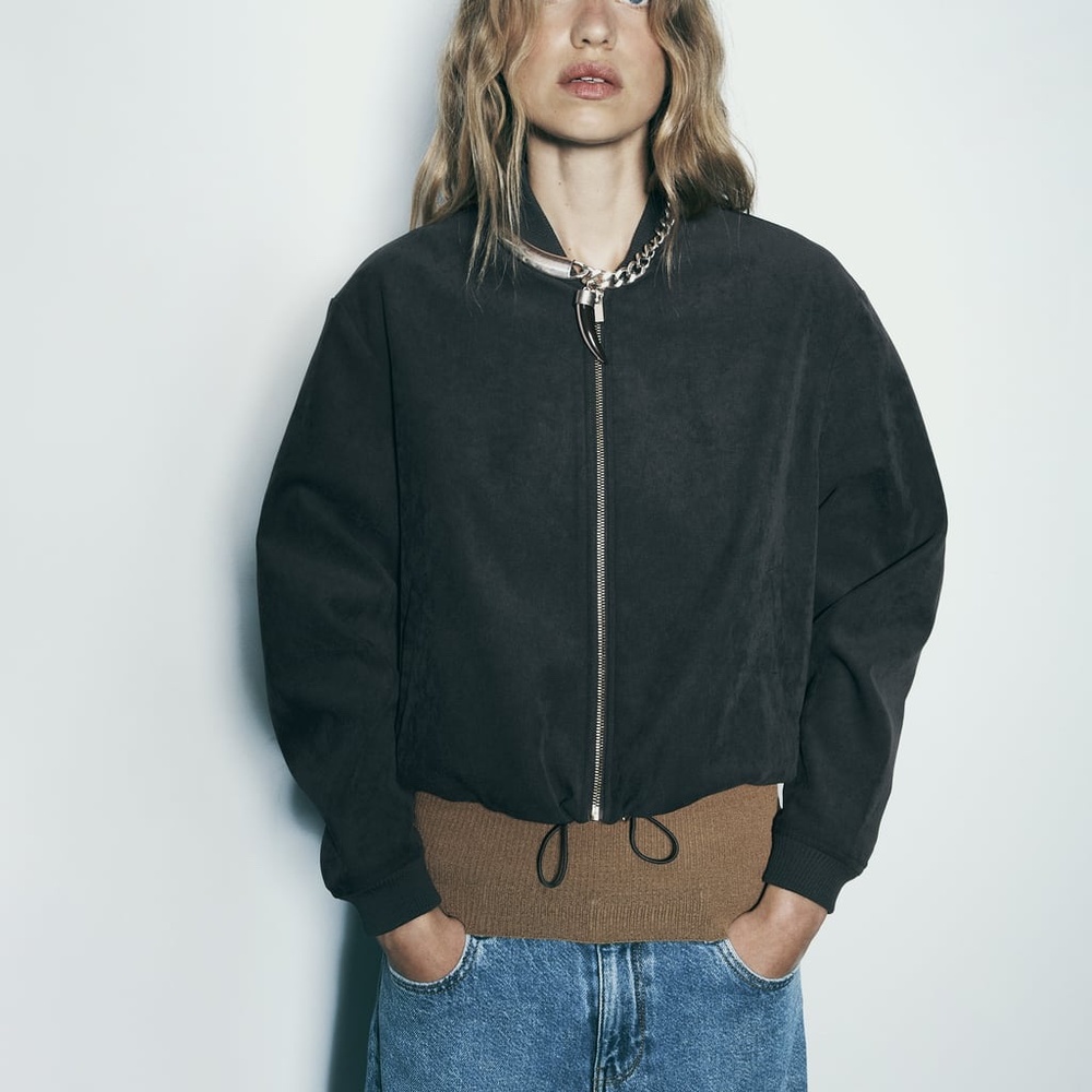 Zara CROPPED BOMBER JACKET (NWT